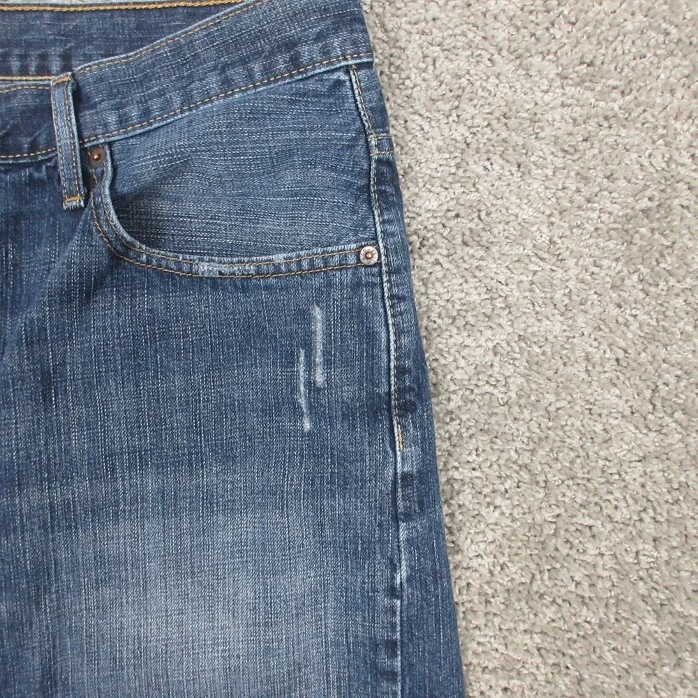 Levis Shorts Mens 36 Blue 569 Loose‎ Straight Baggy Faded Comfort Casual Zip Fly